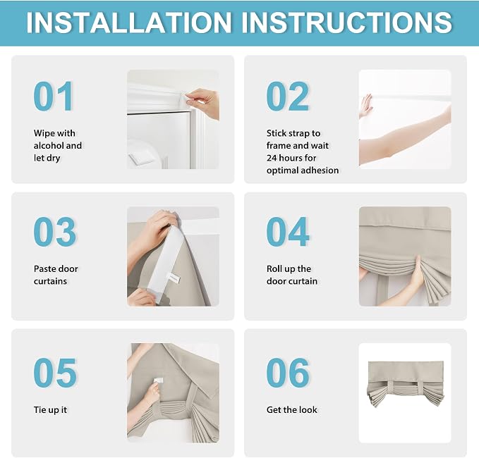 RYB HOME Blackout Door Window Curtains - Image 3