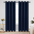 COSVIYA Grommet Blackout Room Darkening Navy Blue Curtains 96 inch Long | Thick by COSVIYA