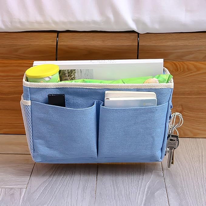 Bedside Caddy, Large Capacity Hanging Bedside Organizer - Image 3