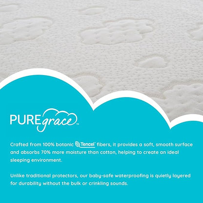 PUREgrace Tencel Waterproof Bed Pad - (36” x 24”) Washable and Reusable for Incontinence and Potty Training, Absorbent Underpad - Fits All Bed Sizes
