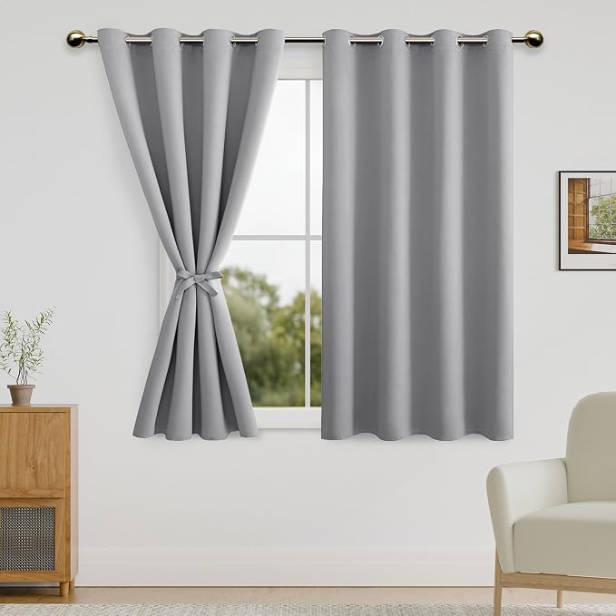 DWCN Blackout Short Curtains for Bedroom by DWCN