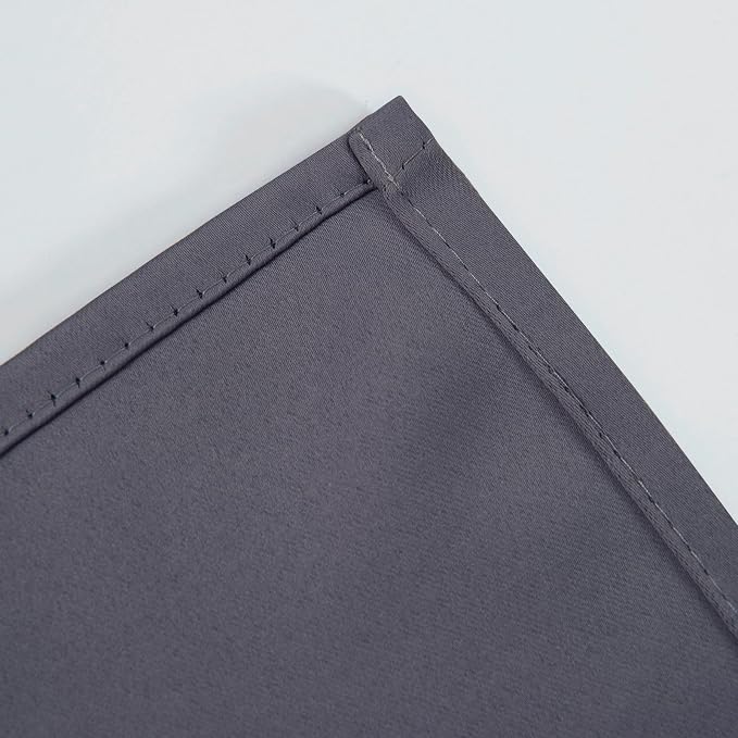 Blackout Curtains 52 x 90 Inch Long Grey Curtains Set of 2 Panels Room - Image 7