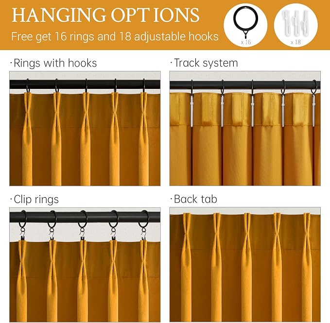102 Inch Long Yellow Custom Velvet Curtains - Image 4