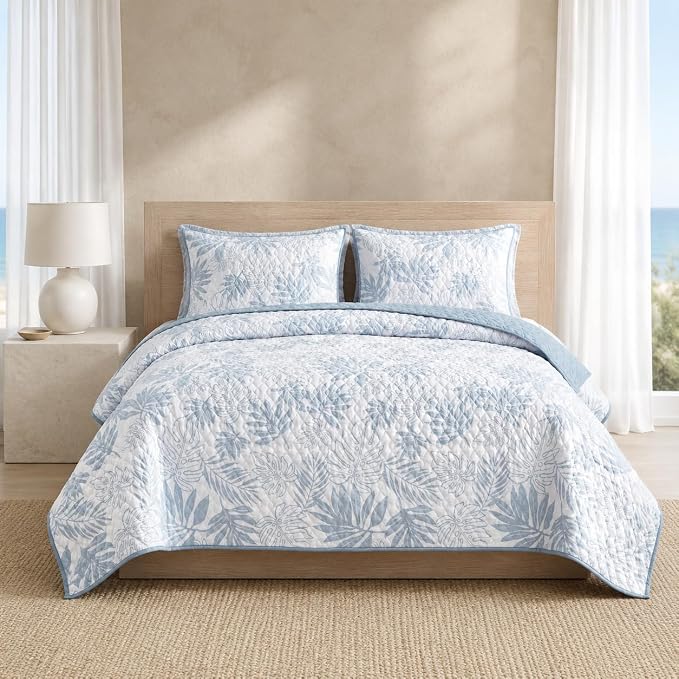 Twin/Twin XL Quilt Set-2 Pieces Soft Bedding Floral Reversible Coverlet | All by BLOOMHAVEN