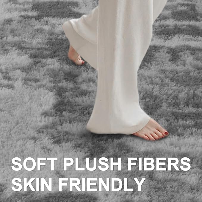 6x9 Ft Large Shag Rugs for Living Room Decor, Tie-Dyed Ultra Soft Fluffy Furry - Image 4