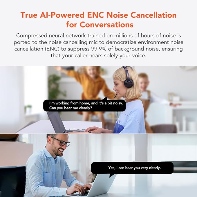 NUROUM HP11DU Wired Headset, Dual-Ear (Stereo) Headphones with Noise Canceling Microphone, On Ear Computer Headset with in-line Control, USB/Type-C, PC Headset for Home Office Online Class Skype Zoom