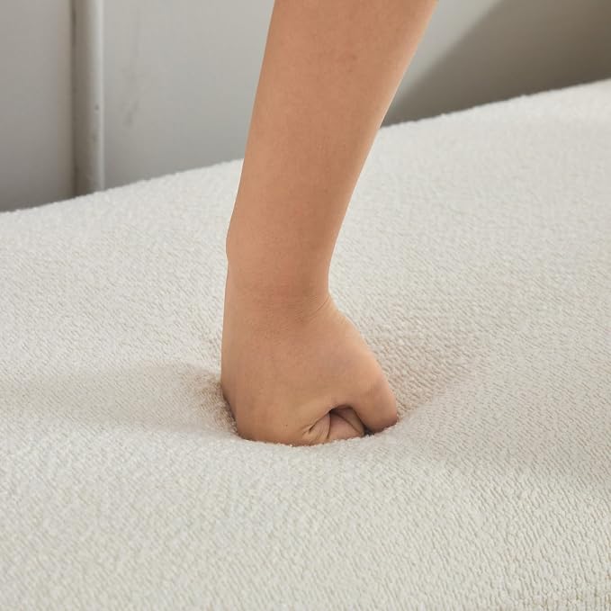 KEIKI Oversize Boucle Bench Ottoman - Image 7
