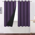 100% Blackout Curtains 52 x 72 Inch/Purple Curtains 2 Panels by Lemomo