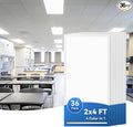 CycevSun 36-Pack 2x4 LED Flat Panel Light - Drop Ceiling, 40/50/60W Selectable, Up to 6600LM, 4CCT 3000K/4000K/5000K/6000K, 0-10V Dimmable, 100-277V, ETL Listed, 5-Year Service