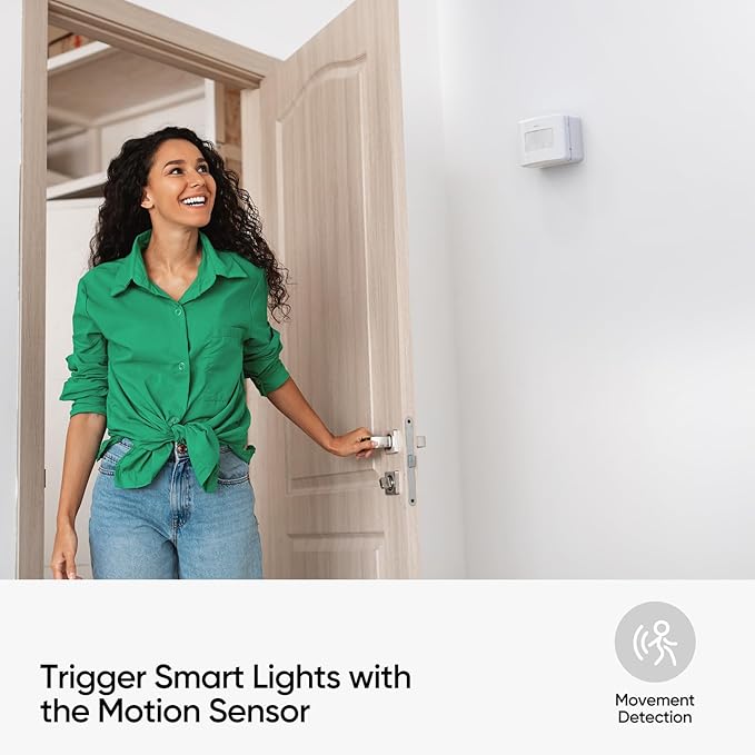 Onvis Smart Motion Sensor, Wireless Home Security System, PIR Motion Detector, Hygrometer, Thermometer,Works with Apple HomeKit-Thread