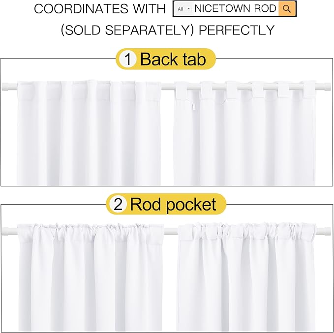 NICETOWM Window Treatment Curtain Panels - Image 3