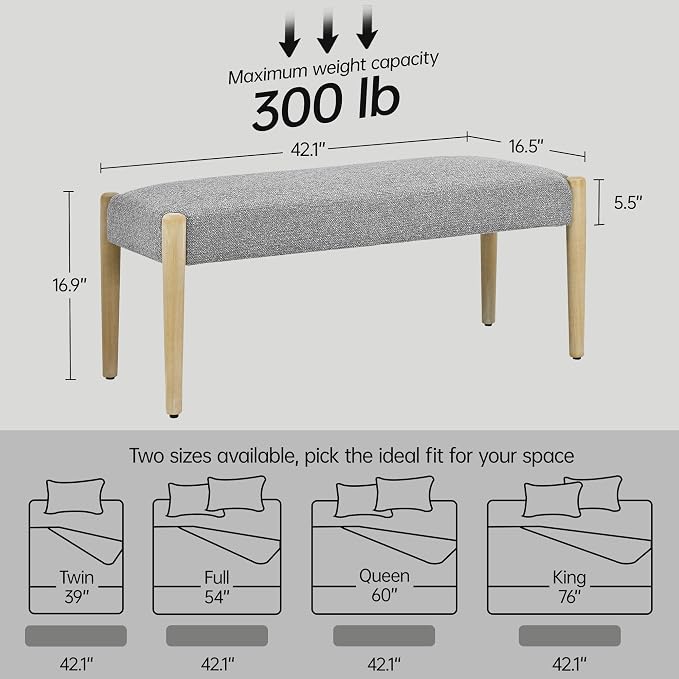 Usaint 42" End of Bed Bench - Image 2