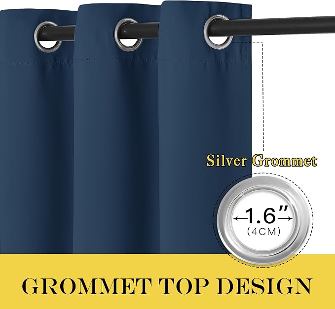 NICETOWN Moroccan Blue Blackout Curtains - Image 3