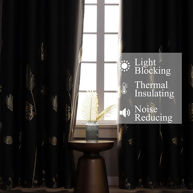 Dark Grey Blackout Curtains & Drapes 84 Inch Length 2 Panels Set - Image 6