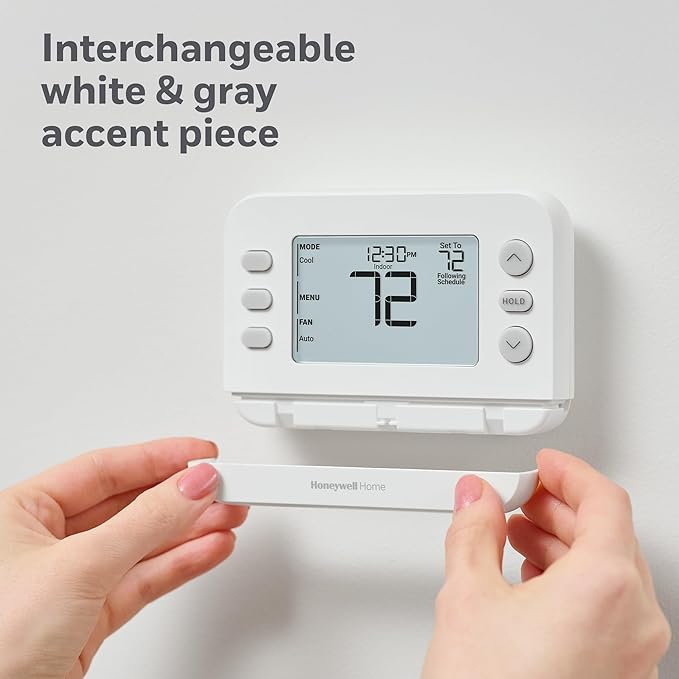 New! Honeywell Home Programmable Thermostat, Single-Stage, 1 Heat/1 Cool Compatibility, Flexible Schedule, X2P, White, RTH21B