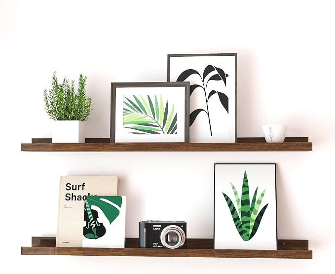 Walnut Floating Shelves for Wall Decor, 36 in Shelf by Unknown