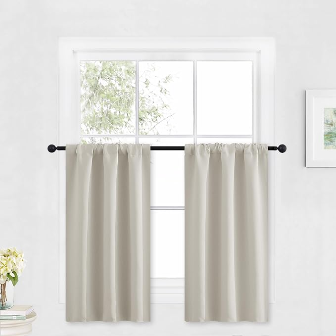 RYB HOME Kitchen Curtains Over Sink 36 inch Length by RYBHOME