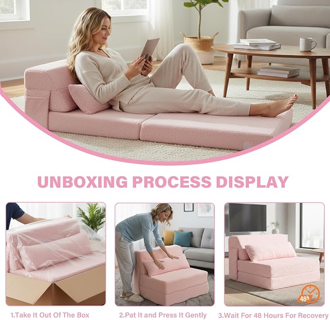 Convertible Folding Sofa Bed Single Size - Image 9