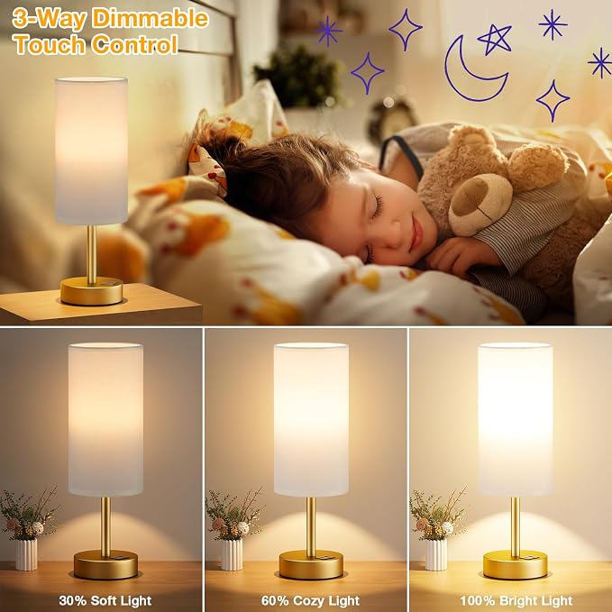 Dicoool Bedside Table Lamp for Bedroom - Image 3