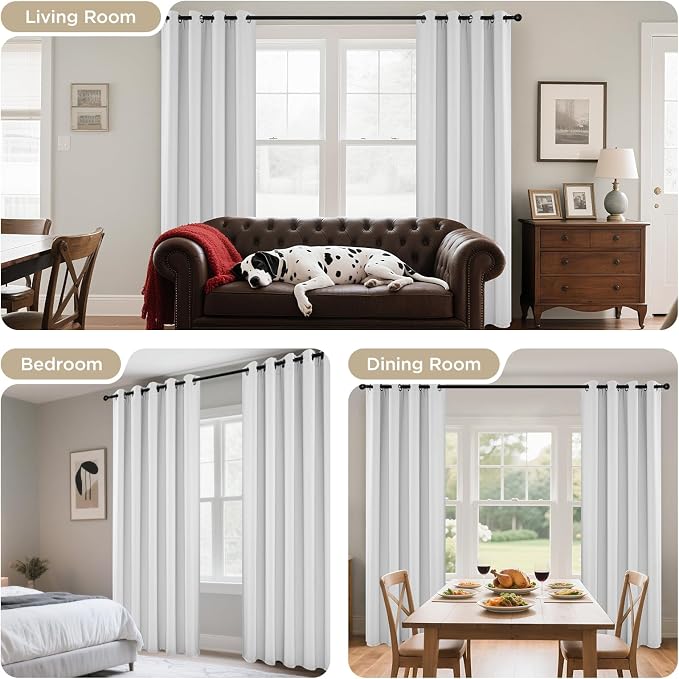Joydeco Blackout Curtains 63 Inch Length 2 Panels Set, Thermal Insulated Long - Image 5