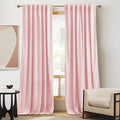 RYB HOME Baby Pink Velvet Curtains 84 inches by RYBHOME