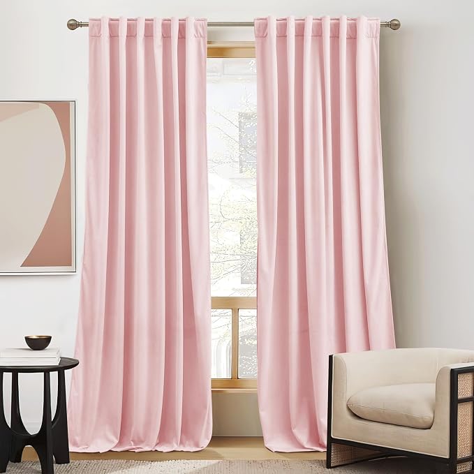 RYB HOME Velvet Curtains 102 inches Long, Extra Long High Ceiling Curtains | by RYBHOME