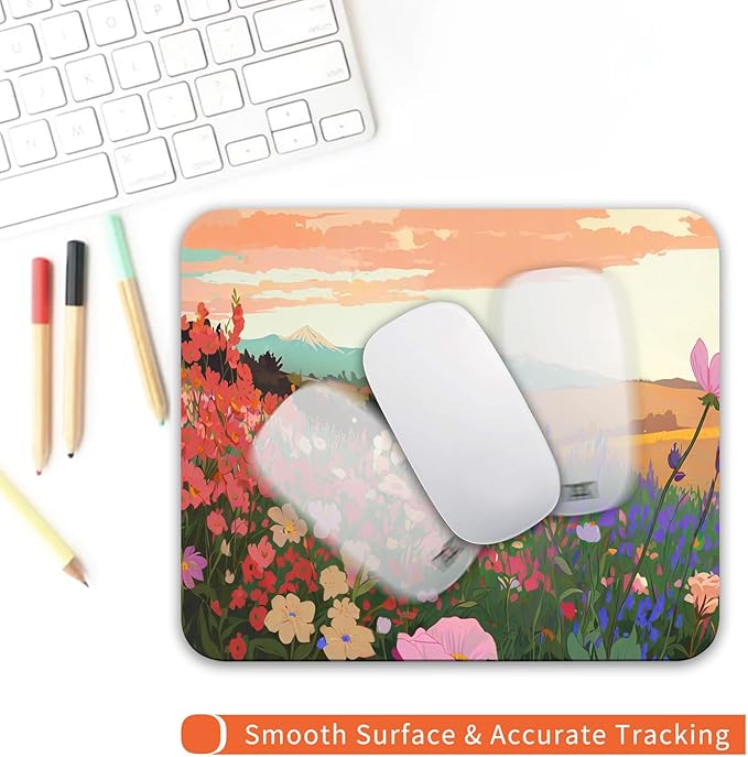 Armanza Square Mouse Pad Natural Scenery,Personalized Premium-Textured Custom Mouse Mat Design,Washable Mousepad Lycra Cloth,Non-Slip Rubber Base Computer Mouse Pads for Wireless Mouse