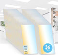 AIKVSXER 36 Pack 2x4 LED Flat Panel Light - Selectable 5 CCT 3000K-6500K & 5 Wattage 30-70W 7700Lm 0-10V Dimmable 2x4 led Drop Ceiling Lights 120-277V for Commercial and Home