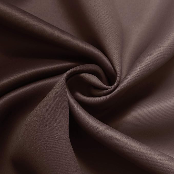 COSVIYA Curtains & Drapes Grommet Ombre Brown Curtains W52 x L84 Inch | - Image 6