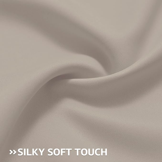COSVIYA Grommet Room Darkening Natural Curtains 84 inch Long - Image 6