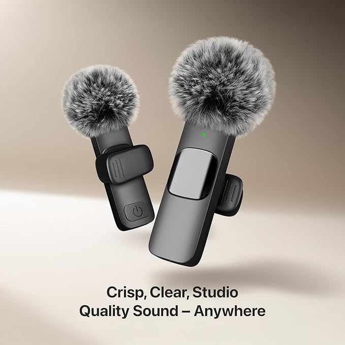 Mini Mic Pro (Latest Model - Professional Wireless Microphone for iPhone, iPad, Lavalier Microphone for Video Recording - iPhone Mic Crystal Clear Recording for Content Creators (iPhone 14 & Below)