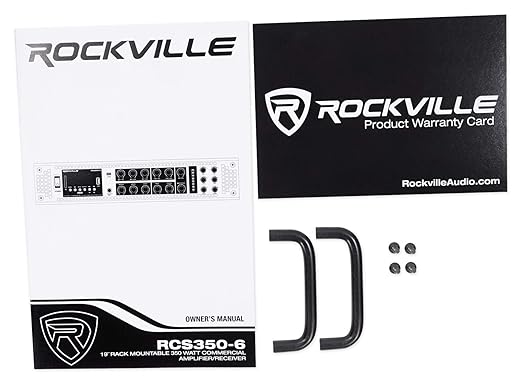 Rockville RCS350-6 350W 6 Zone 70V Commercial Amplifier, Bluetooth, USB, Optical, Rack Mount, for Restaurants and Offices