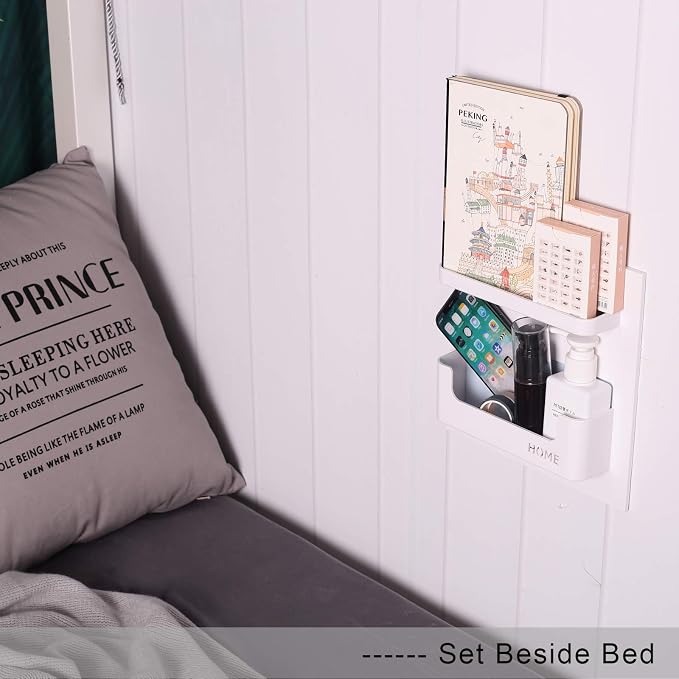 Bedside Shelf Bedroom Dorm Room Rack Organizer Storage -Use as Kid Student Wall - Image 6