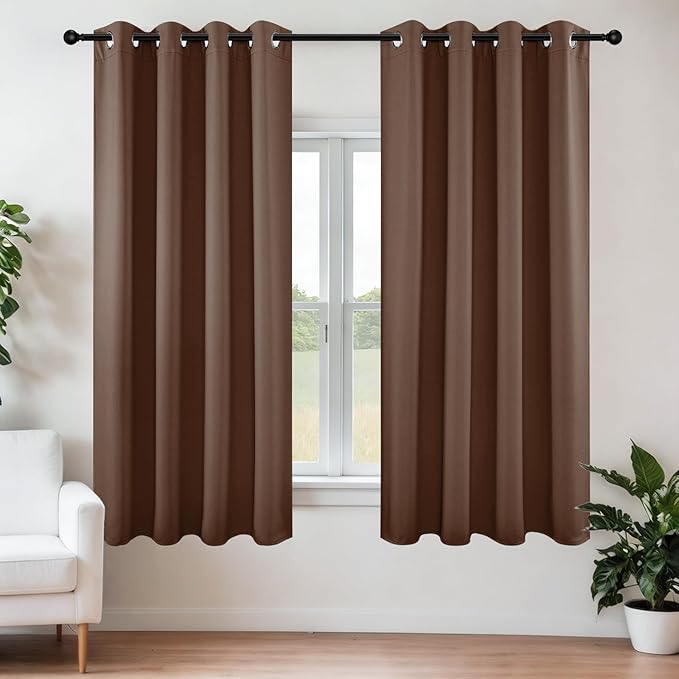 Joydeco Blackout Curtains 54 Inch Length 2 Panels Set, Thermal Insulated Long by JOYDECO