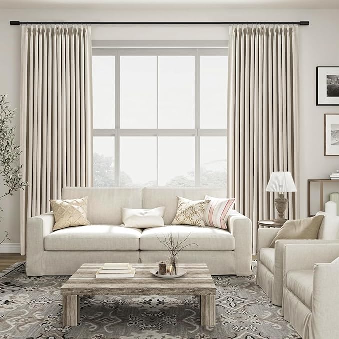 Topfinel Pinch Pleated Curtains Blackout 96 Inches Long, Thermal Insulated Faux - Image 7