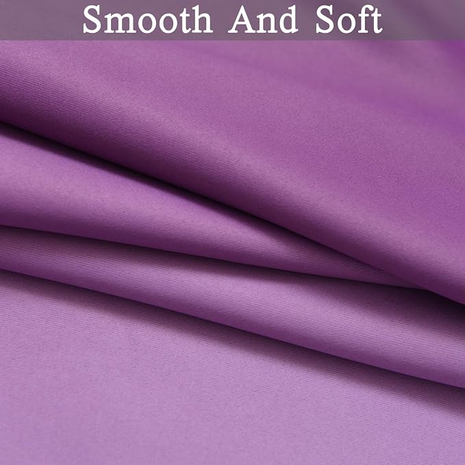 SimpleHome Ombre Gradient Purple White to Gray Curtains - Image 7