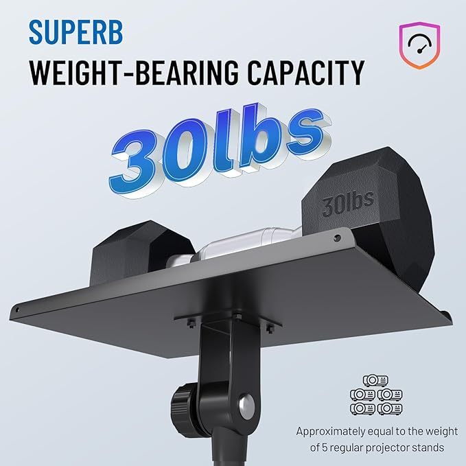 CAHAYA Projector Stand Tripod Adjustable - Stable for Tablets Phones Book Height 26" to 51.5" Multifunctional Laptop DJ Rack Stand Portable for Outdoor Movies CPS0331