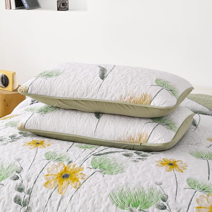 Dinjoy Quilt Set Full Size, Soft Microfiber, Farmhouse Bed Cover - Image 8
