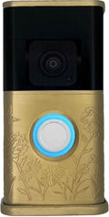 Garden Video Doorbell Cover (Compatible with Ring 3, 3 Plus, 4, Battery Plus, and Battery Pro) (Brass)