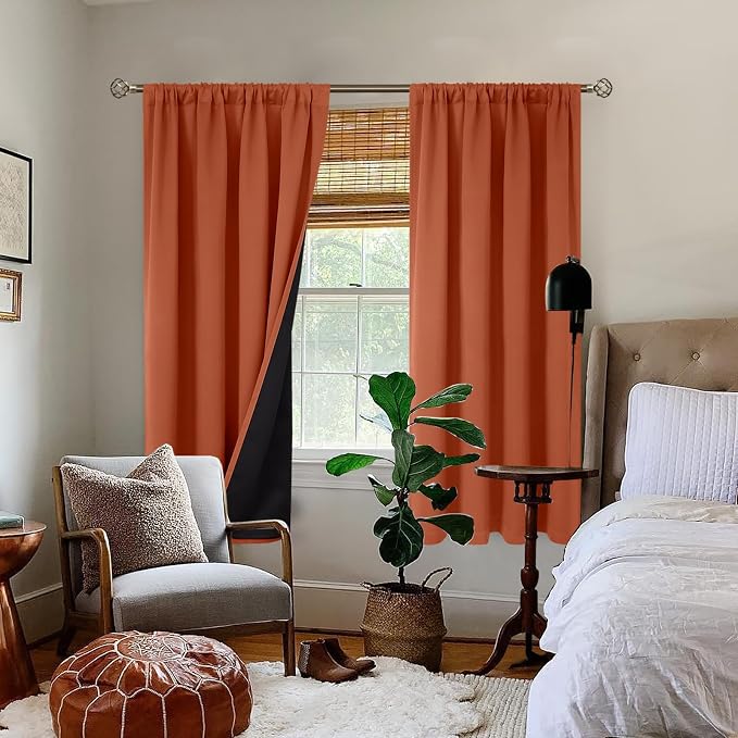 BGment Terracotta Blackout Curtains - Image 3