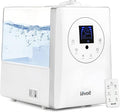 LEVOIT Humidifiers for Bedroom Large Room Home, 6L Warm and Cool Mist Ultrasonic Air Vaporizer for Plants and Whole House, Built-in Humidity Sensor, Essential Oil Diffuser, Whisper Quiet, Timer, White