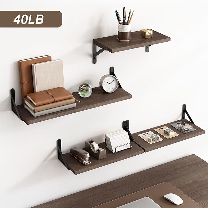 YGEOMER 4 Different Sizes Floating Shelves - Image 5