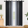 SimpleHome Ombre Black to Grey White Curtains by SimpleHome