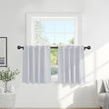 PONY DANCE 60% Blackout Short Bathroom Window Drapes, Half Curtains by PONYDANCE