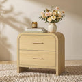 Night Stand 2-Drawer Nightstand 24" H Metal Handle Modern Sturdy Bedside Table by TheBeautyofRusticRefined