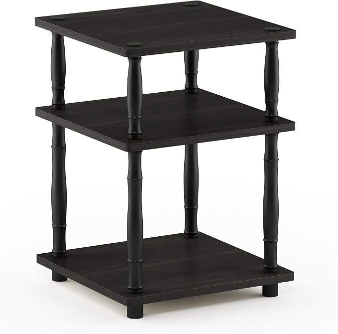Furinno Turn-N-Tube Toolless 3-Tier Night Stand, Square Nightstand, Open Shelf - Image 5
