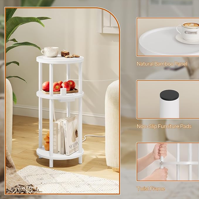 HOOBRO Set of 2 Small Round Side Tables - Image 5