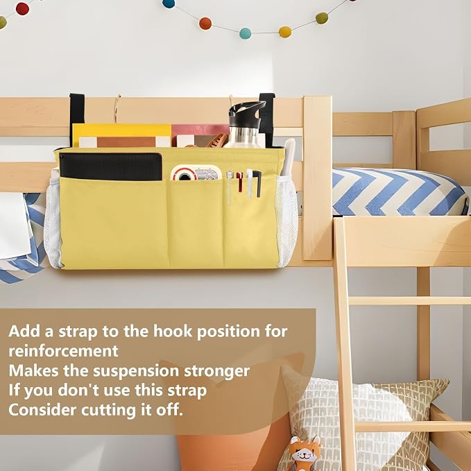DOMIKING Lemon Yellow Bedside Caddy - Image 6