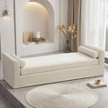 88.6" Beige Oversized Chaise Lounge Bench by Unknown