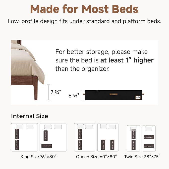 StorageWorks 7 Inch Low Profile Under Bed Storage Containers - Image 6